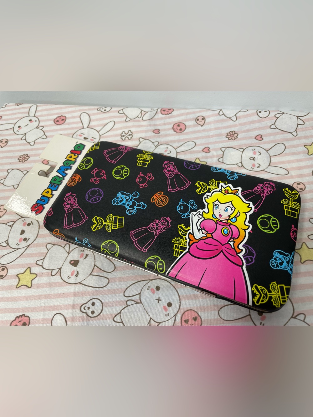 Princess Peach Wallet Super Mario Bros Hinge Clutch Nintendo Unused Toadstool